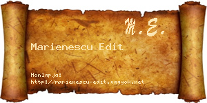 Marienescu Edit névjegykártya